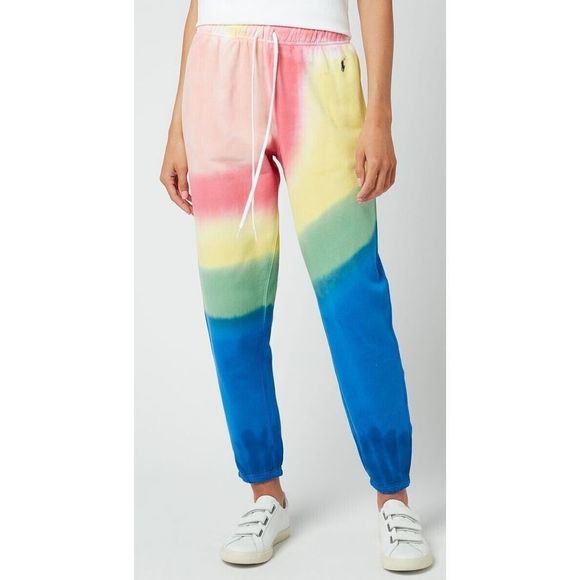 Polo Ralph Lauren 211867398001 Women’s Sz M Tie Dye Terry Jogger Sweatpants $128 - Picture 7 of 7